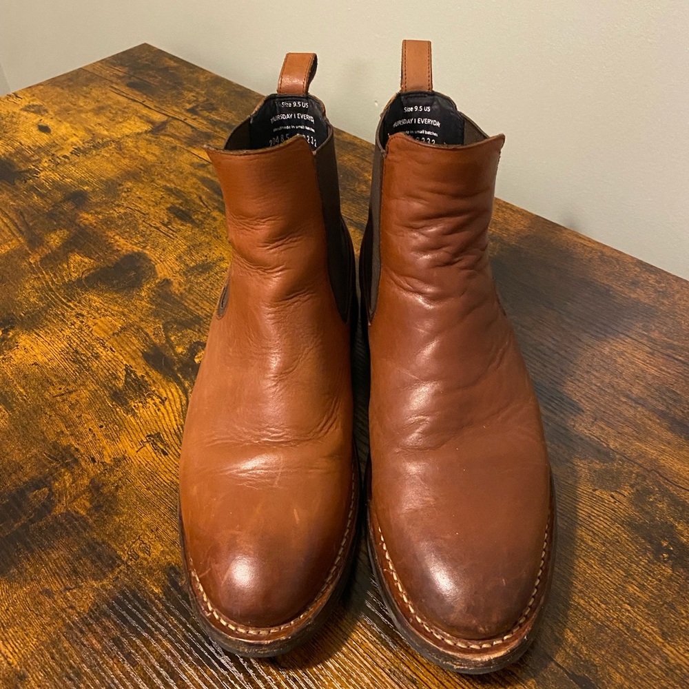 Thursday Boot Company Chestnut Leather Chelsea Boots
